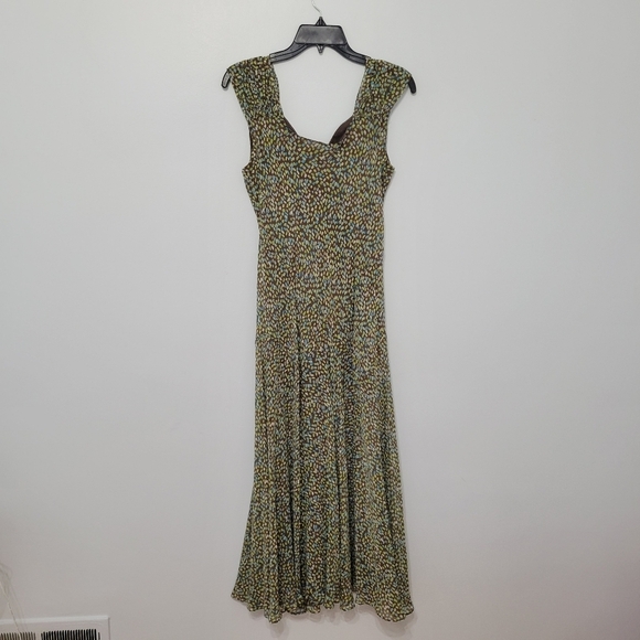Talbots Vintage Pure Silk Midi/Maxi Dress Size 8 Fairycore Flowy Lightweight Y2K - Picture 8 of 13